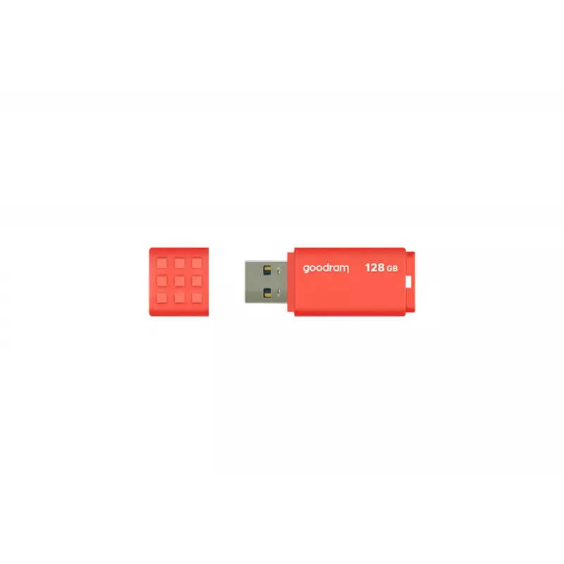 Pen USB GOODRAM UME3 128 GB USB Type-A 3.2 Gen 1, laranja, sem tampa, 60/20 MB/s