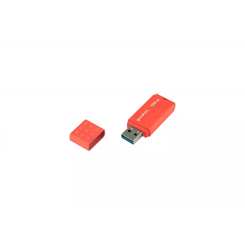 Pen USB GOODRAM UME3 128 GB USB Type-A 3.2 Gen 1, laranja, sem tampa, 60/20 MB/s