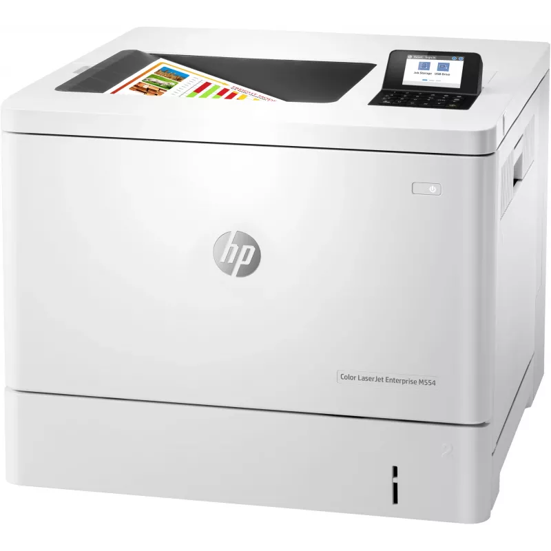 Impressora HP Color LaserJet Enterprise M554dn, laser, cor, 1200 x 1200 DPI, A4, 33 ppm, impressão frente e verso