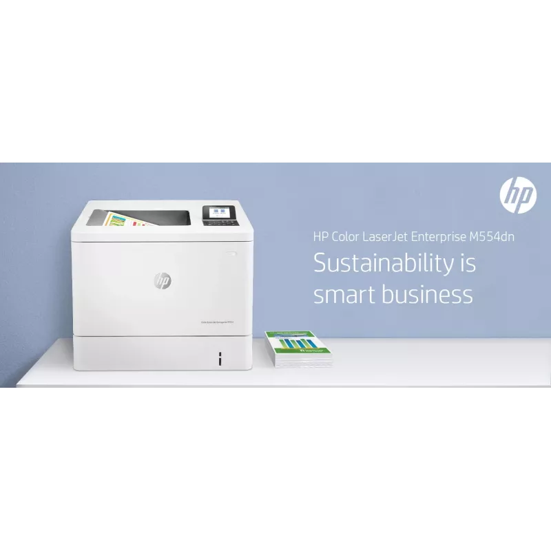 Impressora HP Color LaserJet Enterprise M554dn, laser, cor, 1200 x 1200 DPI, A4, 33 ppm, impressão frente e verso