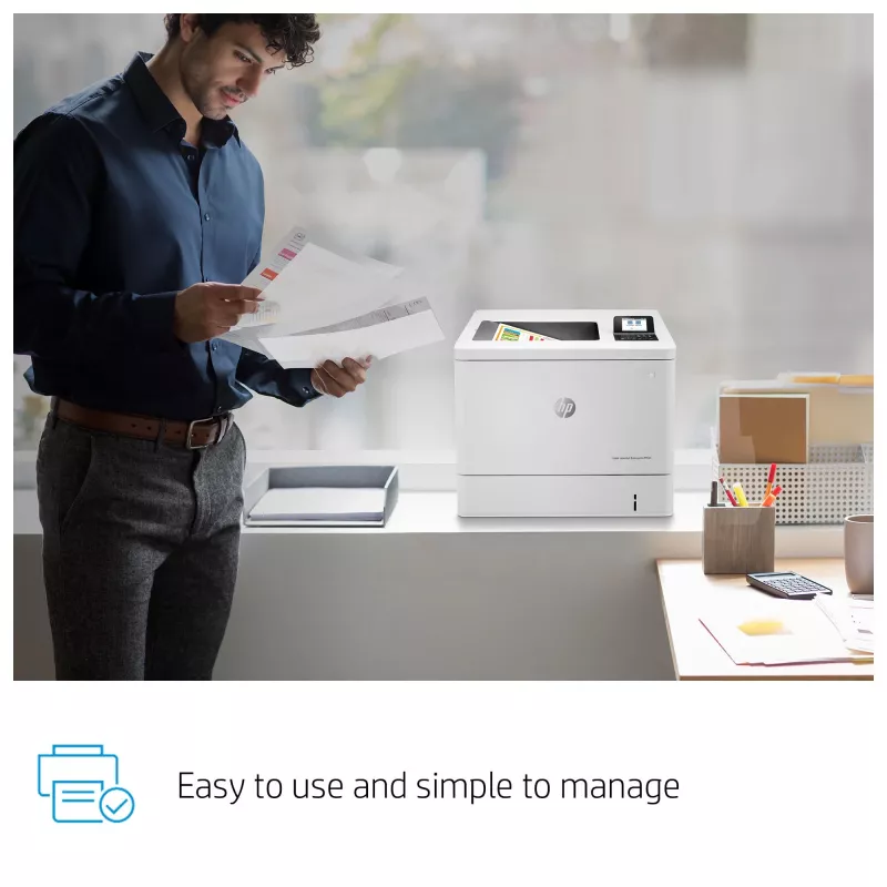 Impressora HP Color LaserJet Enterprise M554dn, laser, cor, 1200 x 1200 DPI, A4, 33 ppm, impressão frente e verso
