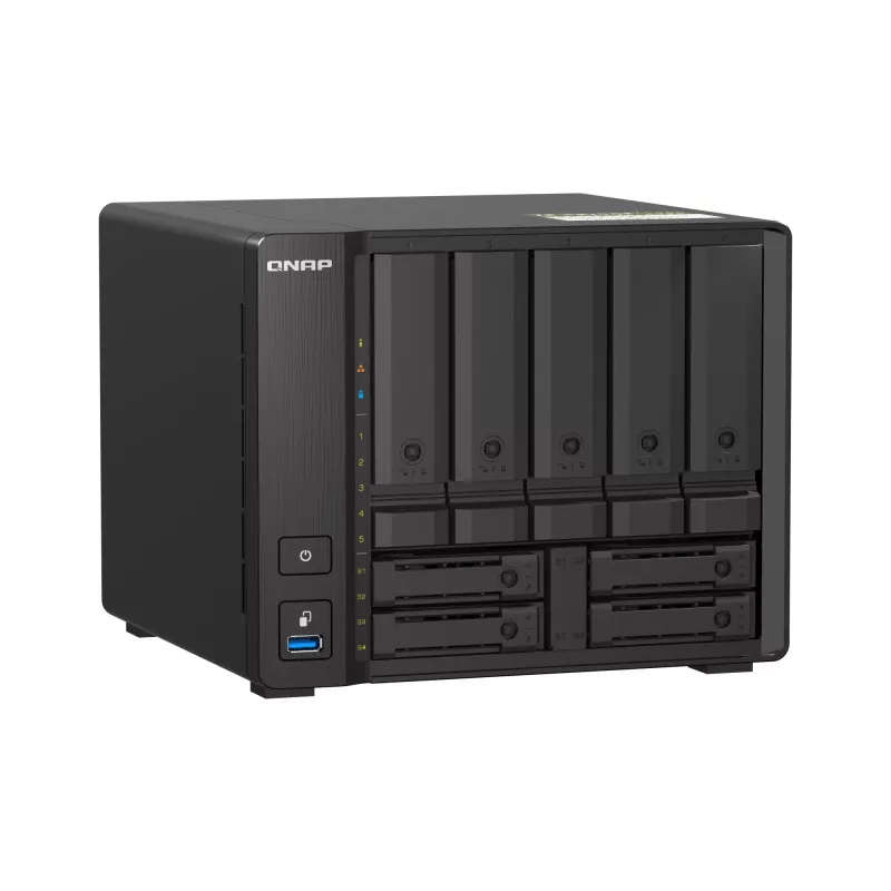 QNAP TS-H973AX NAS Torre Ryzen Embedded V1500B 32 GB DDR4 0 TB QuTS hero Black