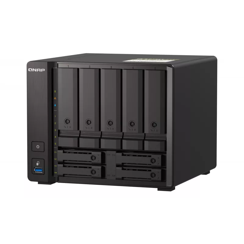 QNAP TS-H973AX NAS Torre Ryzen Embedded V1500B 32 GB DDR4 0 TB QuTS hero Black
