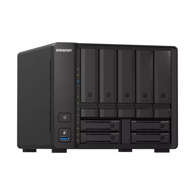 QNAP TS-H973AX NAS Torre Ryzen Embedded V1500B 32 GB DDR4 0 TB QuTS hero Black