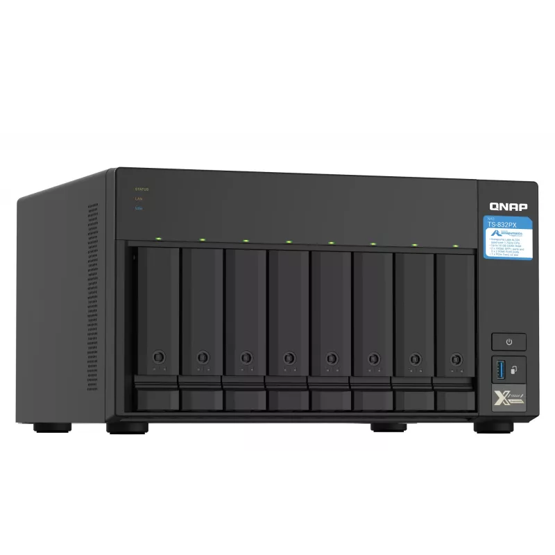 QNAP TS-832PX NAS Torre Annapurna Labs AL324 4 GB DDR4 0 TB QNAP Turbo System alumínio, preto