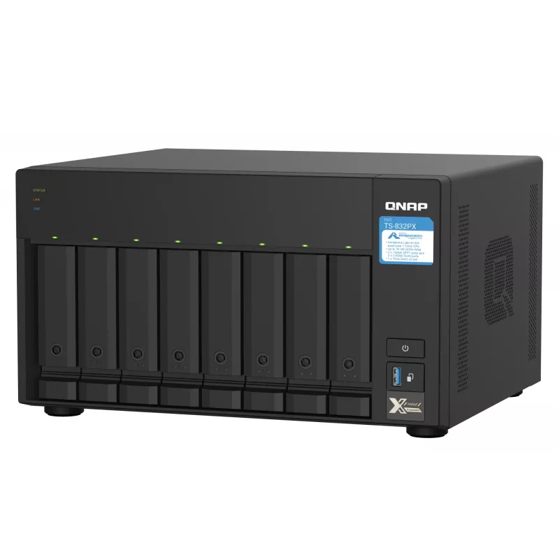 QNAP TS-832PX NAS Torre Annapurna Labs AL324 4 GB DDR4 0 TB QNAP Turbo System alumínio, preto