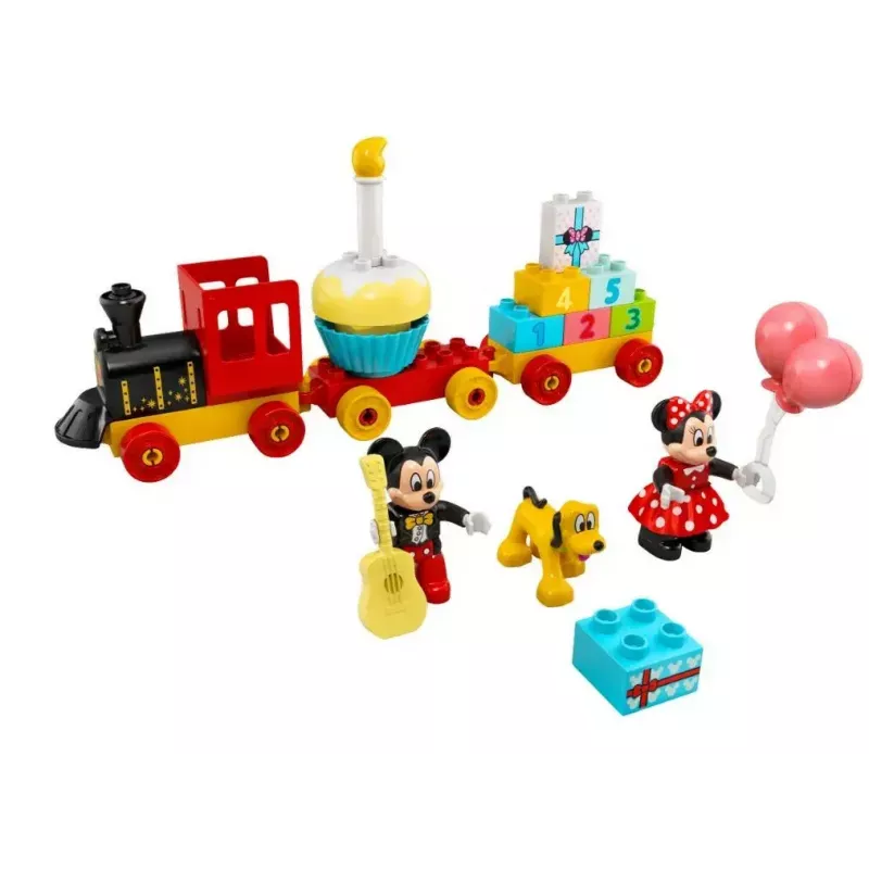LEGO DUPLO Conjunto 10941 Aniversário do Mickey e da Minnie – figuras DUPLO, 22 peças, para crianças a partir dos 2 anos