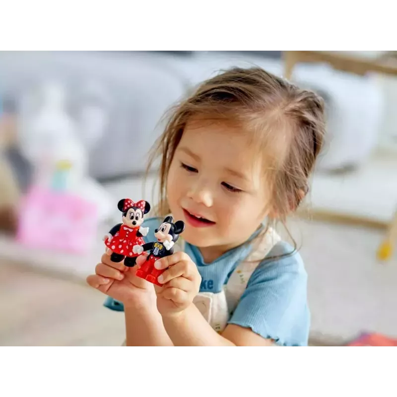 LEGO DUPLO Conjunto 10941 Aniversário do Mickey e da Minnie – figuras DUPLO, 22 peças, para crianças a partir dos 2 anos