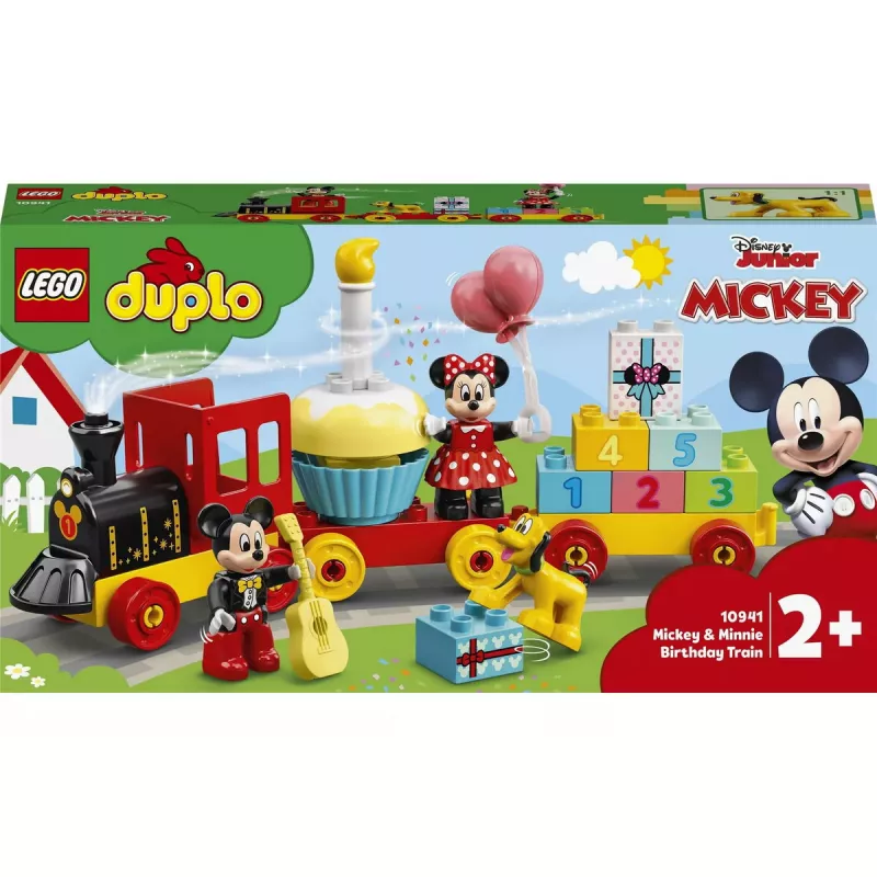 LEGO DUPLO Conjunto 10941 Aniversário do Mickey e da Minnie – figuras DUPLO, 22 peças, para crianças a partir dos 2 anos