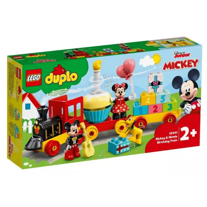 LEGO DUPLO Conjunto 10941 Aniversário do Mickey e da Minnie – figuras DUPLO, 22 peças, para crianças a partir dos 2 anos