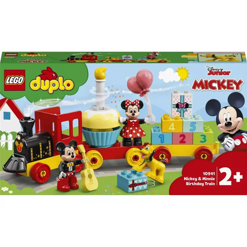LEGO DUPLO Conjunto 10941 Aniversário do Mickey e da Minnie – figuras DUPLO, 22 peças, para crianças a partir dos 2 anos