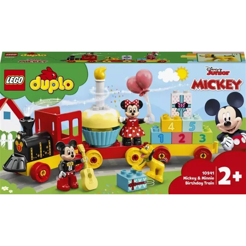 LEGO DUPLO Conjunto 10941 Aniversário do Mickey e da Minnie – figuras DUPLO, 22 peças, para crianças a partir dos 2 anos