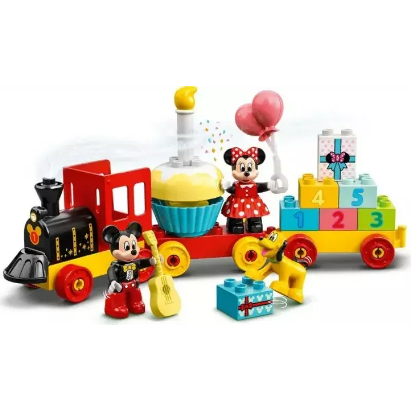 LEGO DUPLO Conjunto 10941 Aniversário do Mickey e da Minnie – figuras DUPLO, 22 peças, para crianças a partir dos 2 anos