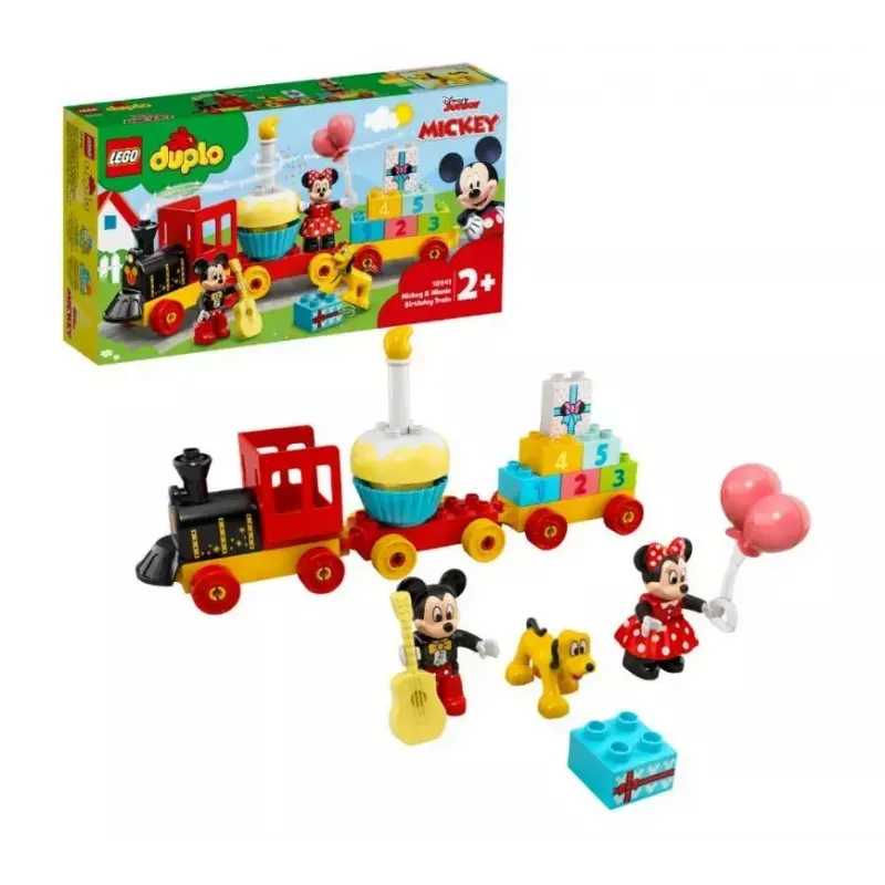 LEGO DUPLO Conjunto 10941 Aniversário do Mickey e da Minnie – figuras DUPLO, 22 peças, para crianças a partir dos 2 anos