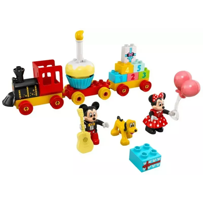 LEGO DUPLO Conjunto 10941 Aniversário do Mickey e da Minnie – figuras DUPLO, 22 peças, para crianças a partir dos 2 anos