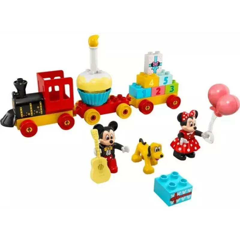 LEGO DUPLO Conjunto 10941 Aniversário do Mickey e da Minnie – figuras DUPLO, 22 peças, para crianças a partir dos 2 anos