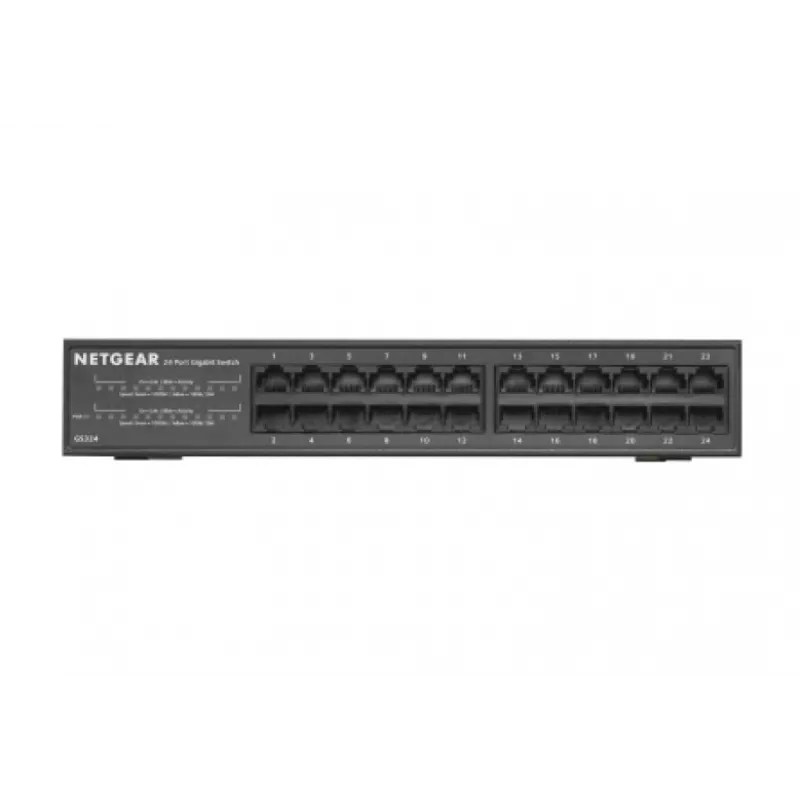 NETGEAR GS324 Gigabit Ethernet não gerido (10/100/1000) preto