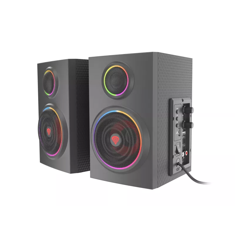 Conjunto de altifalantes GENESIS Helium 300 BT 24 W PC/portátil preto 2.0 canais 2 vias Bluetooth