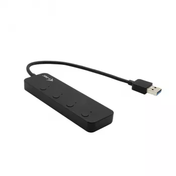 Hub USB i-tec USB 3.0 Metal HUB 4 portas com interruptores individuais de ligar/desligar