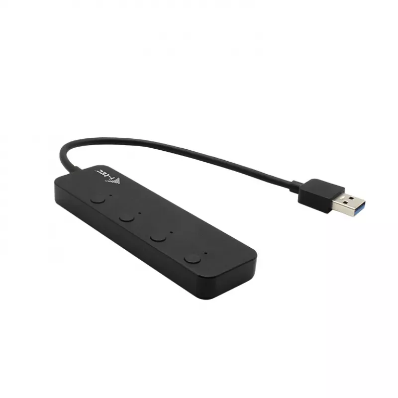 Hub USB i-tec USB 3.0 Metal HUB 4 portas com interruptores individuais de ligar/desligar