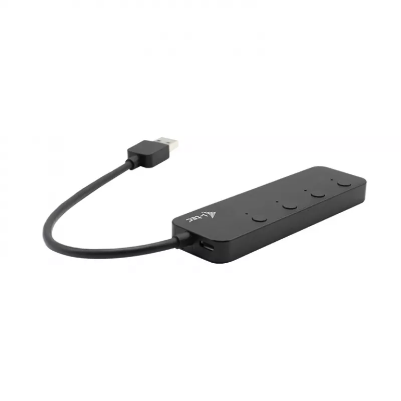 Hub USB i-tec USB 3.0 Metal HUB 4 portas com interruptores individuais de ligar/desligar