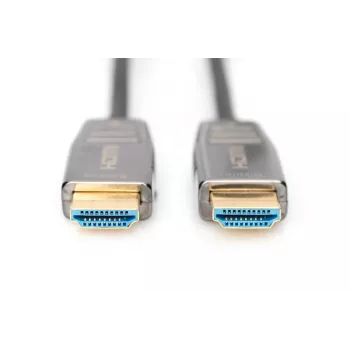 Cabo de ligação híbrido de fibra HDMI AOC DIGITUS, ficha/ficha tipo A, 10 m, UHD 8K@60Hz, CE, preto