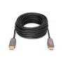 Cabo de ligação híbrido de fibra HDMI AOC DIGITUS, ficha/ficha tipo A, 15 m, UHD 8K@60Hz, CE, preto