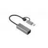 Adaptador i-tec Metal USB-C/USB-A 2.5Gbps Ethernet, com fios, USB Type-A/USB Type-C, Ethernet, 2500 Mbit/s, cinzento