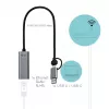 Adaptador i-tec Metal USB-C/USB-A 2.5Gbps Ethernet, com fios, USB Type-A/USB Type-C, Ethernet, 2500 Mbit/s, cinzento
