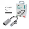 Adaptador i-tec Metal USB-C/USB-A 2.5Gbps Ethernet, com fios, USB Type-A/USB Type-C, Ethernet, 2500 Mbit/s, cinzento