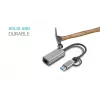 Adaptador i-tec Metal USB-C/USB-A 2.5Gbps Ethernet, com fios, USB Type-A/USB Type-C, Ethernet, 2500 Mbit/s, cinzento