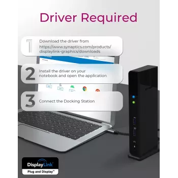 ICY BOX IB-DK2251AC com fios USB 3.2 Gen 2 (3.1 Gen 2) Type-A preto