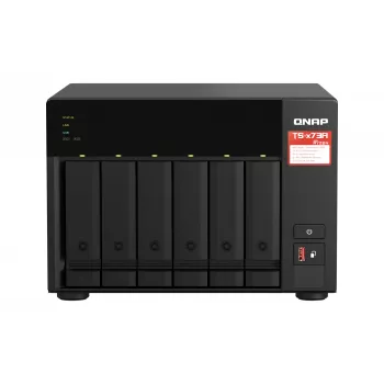 QNAP TS-673A NAS Torre Ryzen Embedded V1500B 8 GB DDR4 0 TB QNAP Turbo System preto