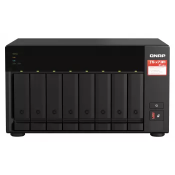 QNAP TS-873A NAS Torre Ryzen Embedded V1500B 8 GB DDR4 0 TB QNAP Turbo System preto