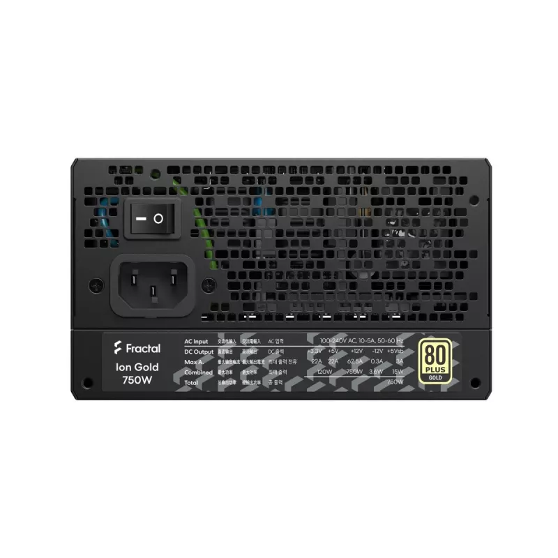 Fonte de alimentação Fractal Design Ion+ 750W Gold 24-pin ATX ATX preto