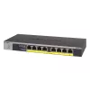 NETGEAR GS108LP Gigabit Ethernet não gerido (10/100/1000) Power over Ethernet (PoE) 1U preto, cinzento