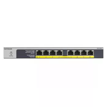 NETGEAR GS108LP Gigabit Ethernet não gerido (10/100/1000) Power over Ethernet (PoE) 1U preto, cinzento