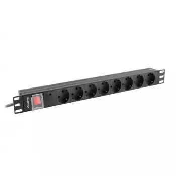 Unidade de distribuição de energia PDU Lanberg PDU-08F-0200-BK