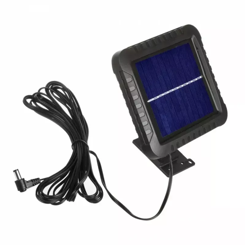Holofote LED solar exterior MACLEAN MCE438, 5 W, 400 lm, IP44, Li-Ion 5,2 V, montagem na parede, luz branca, preto
