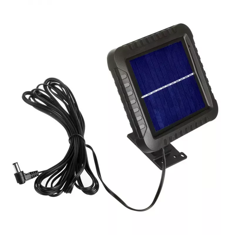 Holofote LED solar exterior MACLEAN MCE438, 5 W, 400 lm, IP44, Li-Ion 5,2 V, montagem na parede, luz branca, preto