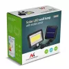 Holofote LED solar exterior MACLEAN MCE438, 5 W, 400 lm, IP44, Li-Ion 5,2 V, montagem na parede, luz branca, preto