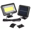 Holofote LED solar exterior MACLEAN MCE438, 5 W, 400 lm, IP44, Li-Ion 5,2 V, montagem na parede, luz branca, preto