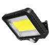 Holofote LED solar exterior MACLEAN MCE438, 5 W, 400 lm, IP44, Li-Ion 5,2 V, montagem na parede, luz branca, preto