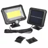 Holofote LED solar exterior MACLEAN MCE438, 5 W, 400 lm, IP44, Li-Ion 5,2 V, montagem na parede, luz branca, preto