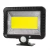 Holofote LED solar exterior MACLEAN MCE438, 5 W, 400 lm, IP44, Li-Ion 5,2 V, montagem na parede, luz branca, preto