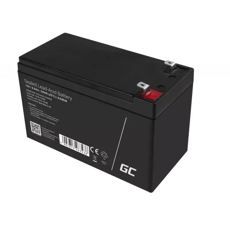 Bateria recarregável de chumbo-ácido 12 V Green Cell AGM46, 8000 mAh, 2,15 kg, VRLA