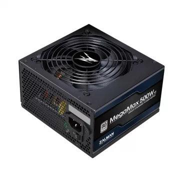 Fonte de alimentação Zalman ZM500-TXII V2 MegaMax 80PLUS 230V EU STANDARD certificada de alto desempenho PCI-E 500 W 20+4-pin ATX preto
