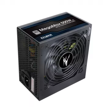 Fonte de alimentação Zalman ZM500-TXII V2 MegaMax 80PLUS 230V EU STANDARD certificada de alto desempenho PCI-E 500 W 20+4-pin ATX preto