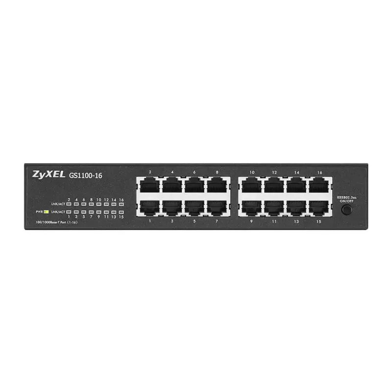 Zyxel GS1100-16 Gigabit Ethernet não gerido (10/100/1000)