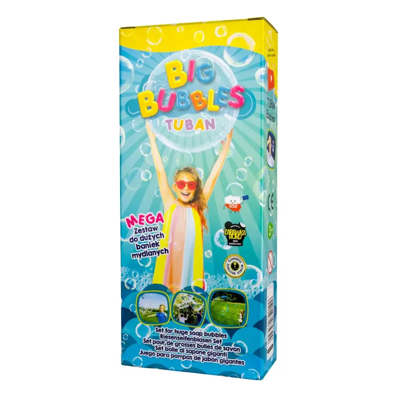 Conjunto de bolas de sabão Tuban MEGA SET FOR BIG BUBBLES idade recomendada 3 anos